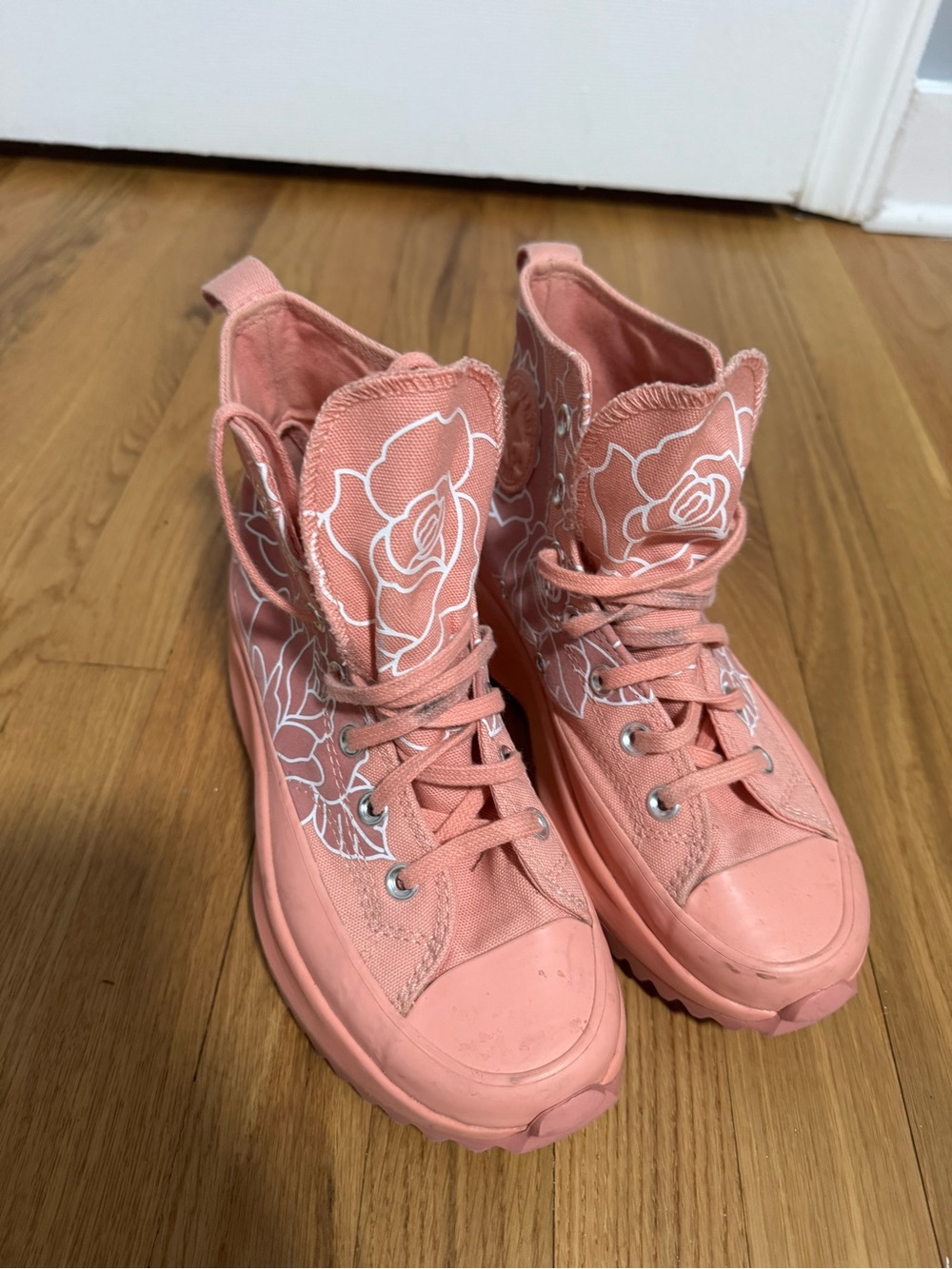 Converse Women’s Platform Canvas Sneakers in Rose Natasha cloud - Picture 3 of 5